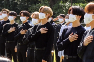 [서울포토] 청와대 방문한 방탄소년단