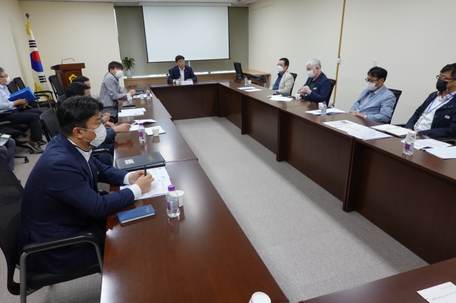 엄교섭 경기도의원, 국제물류4.0 물류단지 진행상황 정담회 개최
