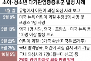 ‘어린이 괴질’ 소아 다기관염증증후군 환자 국내 첫 발생