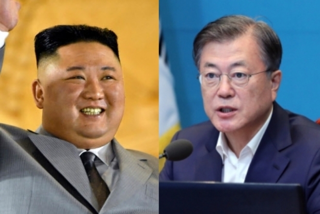 김정은 북한 국무위원장과 문재인 대통령