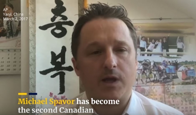 중국에서 간첩 혐의로 2년 가까이 수감 생활을 하고 있는 캐나다인 마이클 스페이버. 출처:유튜브 화면 캡처