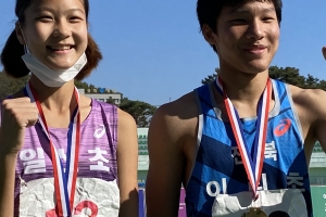 ‘한국 육상의 미래’ 최명진·배윤진 또다시 한국신기록 작성