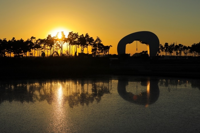 정서진 일몰 모습