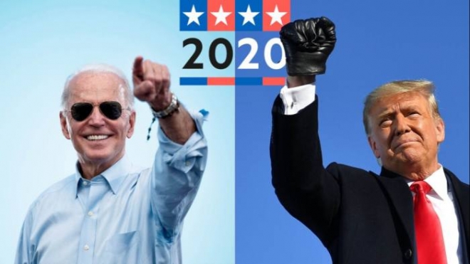 2020년 미국 대선 후보인 조 바이든과 도널드 트럼프.