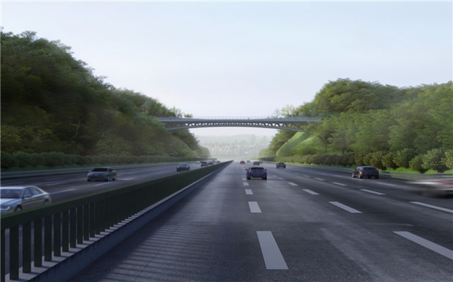 사업시행 예정인 양재고개 녹지축연결 조감도