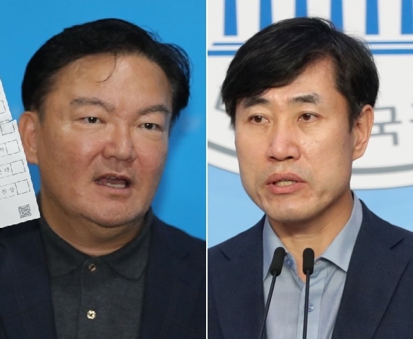 국민의힘 민경욱(왼쪽) 전 의원. 국민의힘 하태경 의원. 연합뉴스·뉴스1