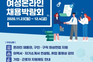 경남지역 여성채용 온라인 박람회 11월 23~12월 4일