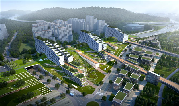 중랑구 신내동 북부간선도로 위에 건설 예정인 ‘행복주택’ 조감도(제공 : 서울시)