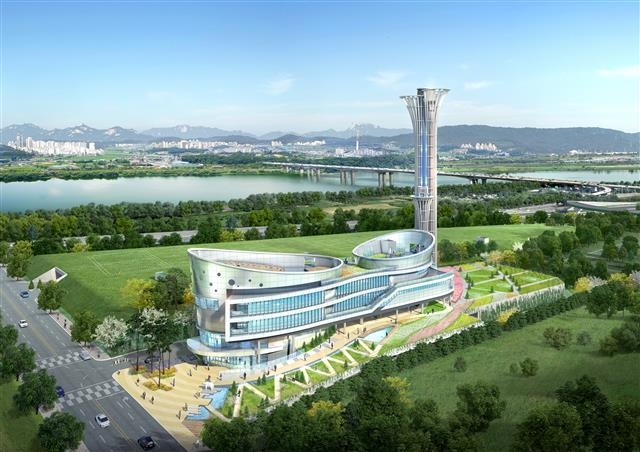 서울 강동구 고덕동에 들어서는 자원순환센터의 조감도. 강동구 제공