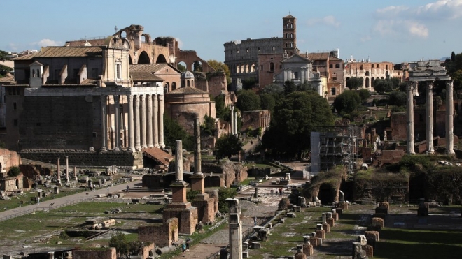 이탈리아 로마의 고대 로마 유적지 가운데 하나인 로만 포룸. AFP 자료사진 