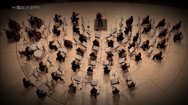 ‘온:클래식’으로 선보이는 코리안심포니오케스트라 연주 장면. 다양한 시점의 연주 모습을 만나볼 수 있다. 코리안심포니오케스트라 제공 