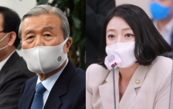 국민의힘 김종인 비대위원장 vs 배현진 의원