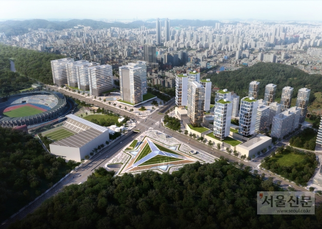 부천종합운동장 일대 트리플 역세권 조성계획 조감도.