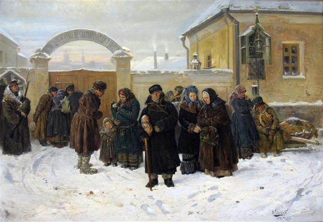 블라디미르 마콥스키 ‘기다림’, 1875년 (83×122㎝, 트레티야코프 미술관, 러시아 모스크바)