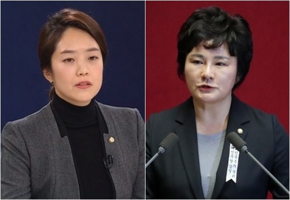 고민정 더불어민주당 의원 vs 조수진 국민의힘 의원 연합뉴스