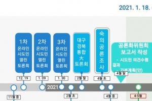 대구경북 행정통합 공론화 일정 오는 4월로 연장…8월 주민투표