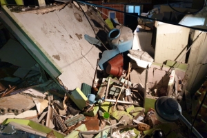 [포토] 가스레인지 켜자 ‘펑’…창원서 가스 폭발로 주택 붕괴