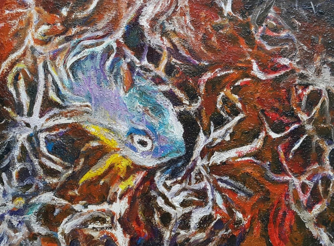 이수진, 산호초(자이언트 그루퍼) 53×45.5, oil on canvas