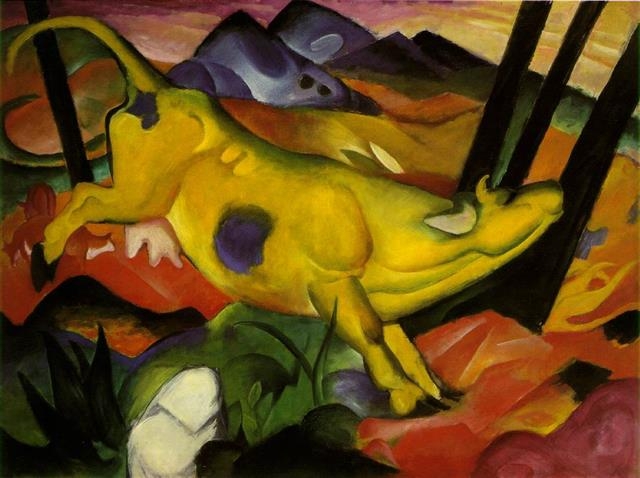 프란츠 마르크 ‘노란 소’, 1911년 (140.5×189.2㎝, 솔로몬 구겐하임 미술관, 미국 뉴욕)