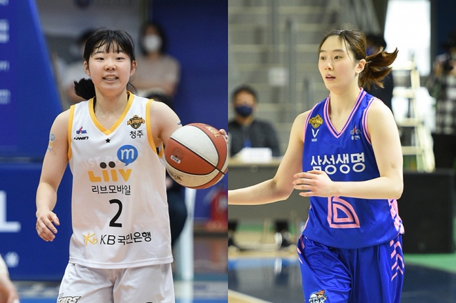 허예은과 신이슬. WKBL 제공