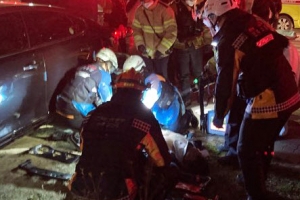 [포토] 마약사범 쫓던 경찰관, 도주 시도 차량에 깔려 중상