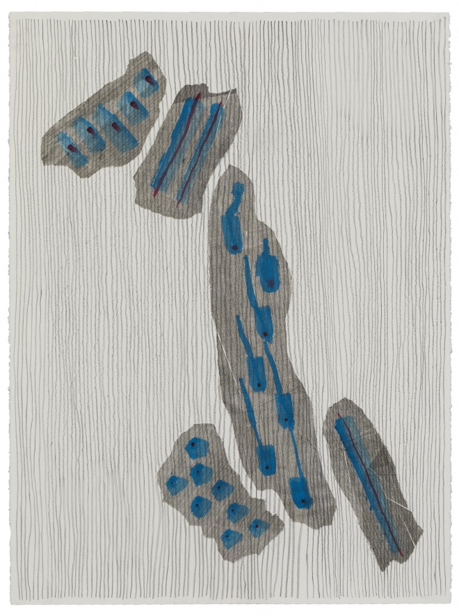 김예령, 소나기, 종이에 잉크 및 연필, 56×76cm, 2020