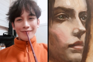 ‘화가 데뷔’ 배우 박기웅…왼손으로 그린 그림도 수준급