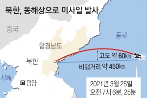 北 “신형전술유도탄, 동해상 600km 목표 정확히 타격”