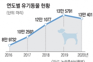 아직도 年13만 마리, 펫에서 ‘팽’으로… 유기는 범죄! 형사처벌·300만원 벌금