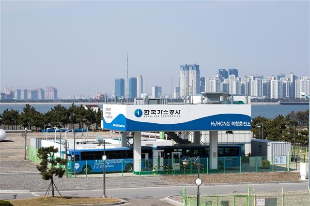 한국가스공사 인천 가스연구원 내에 있는 실험용 수소스테이션. 한국가스공사 제공