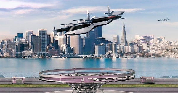 현대차가 구상하는 UAM과 미래 도시 이미지.  현대자동차 제공
