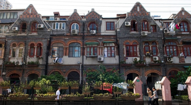 상하이 후오샨 거리와 저우샨 거리 사이에 있는 이런 주택들이 1930~40년대 유대인 게토 지구였다. 영국 BBC 홈페이지 캡처