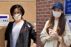 “투표 완료” 스타들 4·7 재보궐선거 투표 인증샷