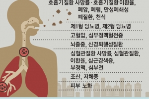 발암물질 미세먼지의 습격… 호흡기·심혈관질환자 ‘요주의’