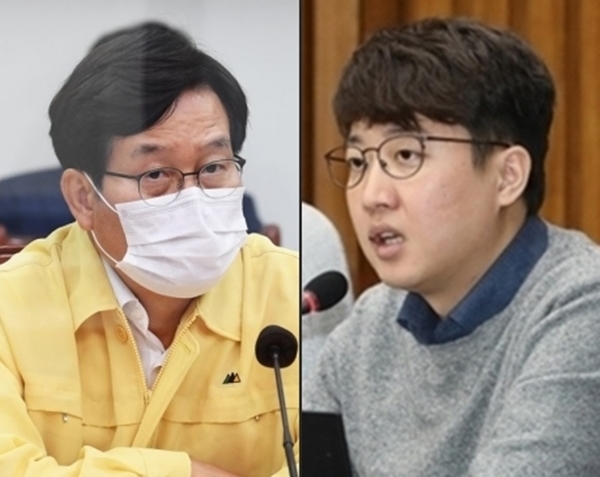 더불어민주당 신동근 의원 vs 이준석 전 국민의힘 최고위원. 연합뉴스