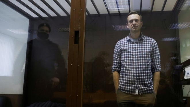 지난 2월 교도소에 수감된 지 얼마 안됐을 때의 러시아 야권 지도자 알렉세이 나발니의 모습. 로이터 자료사진.