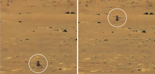 NASA 헬기 ‘인저뉴어티’ 화성 상공 날았다