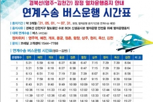 코레일, 경북선 영주~김천 구간 무궁화호 3개월간 일시 중지