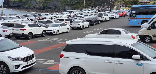 제주 송악산 일대 관광렌트카 모습(서울신문 DB)
