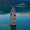 교회탑만 오롯했던 이탈리아 레시아 호수, 물 빼니 옛 마을 드러나