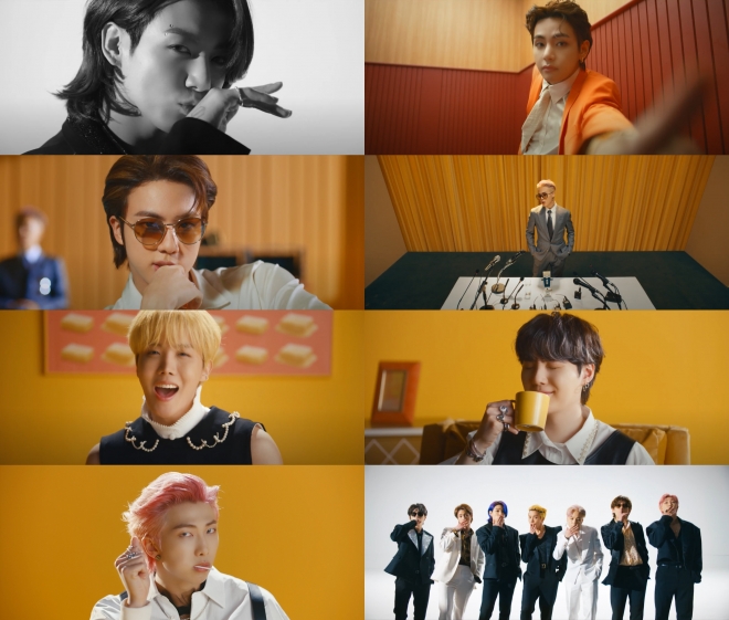 신곡 ‘버터’의 뮤직비디오에는 일곱 멤버들의 개성과 독무, 군무가 다양하게 녹아있다. 빅히트 뮤직 제공