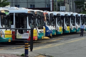 경남 거제 시내버스 노조 파업으로 108대 운행 중단