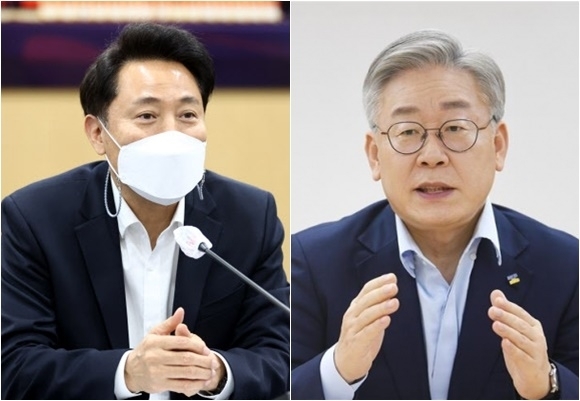 오세훈(왼쪽) 서울시장과 이재명(오른쪽) 경기도지사. 연합뉴스·서울신문 DB
