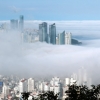 해운대·광안리 빌딩숲 휘감은 해무
