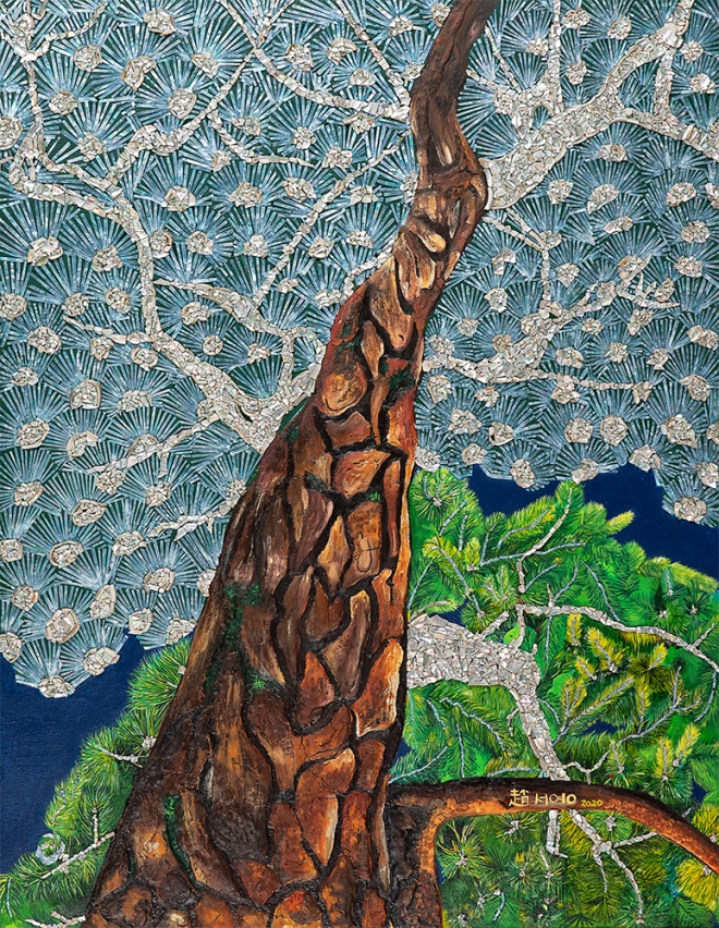조서영, 희망, 73.1×96cm, 자개, Oil on canvas