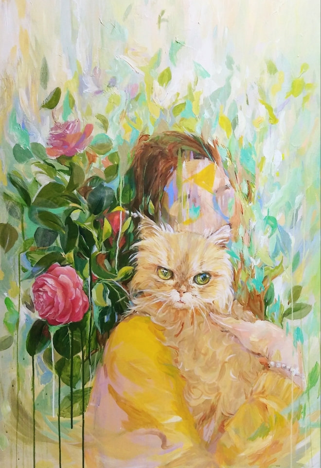 최진영, 마지막 꽃, 116.8cm x 80.3cm, 캔버스에 아크릴