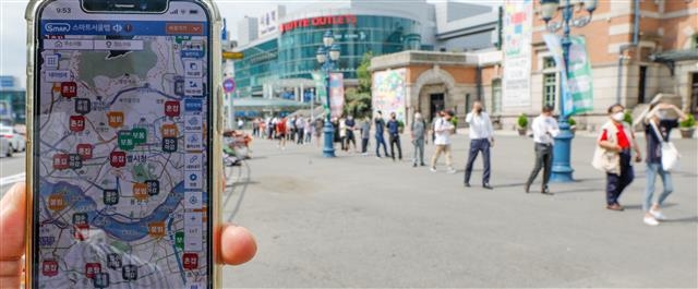 “스마트폰 보면 빠른 검사소 보여요”