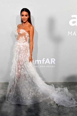Serbian influencer Tamara Kalinic arrives on July 16, 2021 to attend the amfAR 27th Annual Cinema Against AIDS gala at the Villa Eilenroc in Cap d‘Antibes, southern France, on the sidelines of the 74th Cannes Film Festival. (Photo by John MACDOUGALL / AFP)/2021-07-17 05:19:59/ <연합뉴스