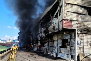 의정부 용현산업단지 양말공장 큰불