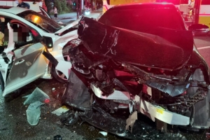 [포토] 인천 교차로서 차량 3대 충돌…7명 중경상